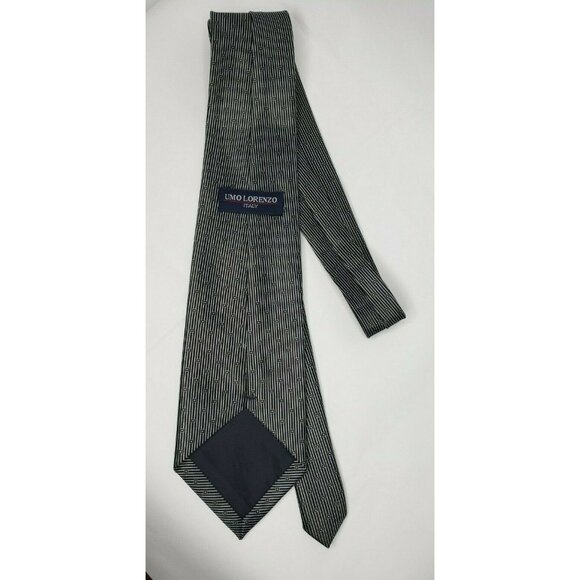 Umo Lorenzo Mens Gray Abstract Necktie Tie New - Picture 5 of 7